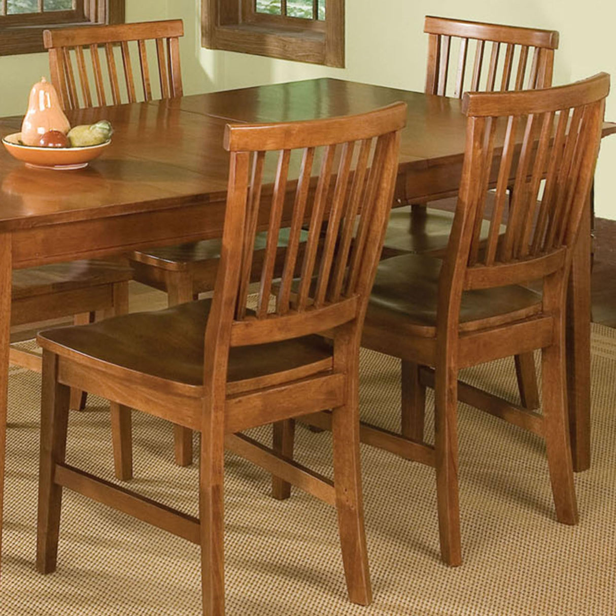 Crafts 7 Piece Dining Set, Oak