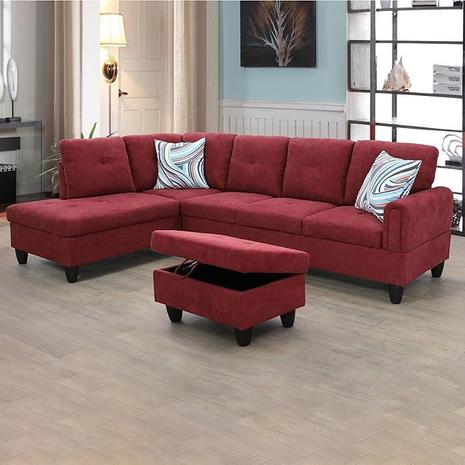 Couches for Living Room L Shaped Couch Upholstered Futon Sofa