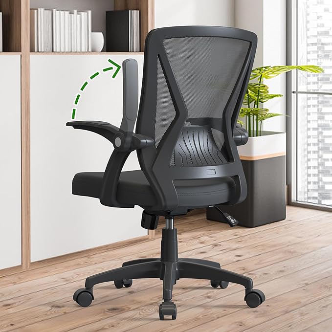 Ergonomic Small Task Desk Office Chair Without Arms Height Adjustable
