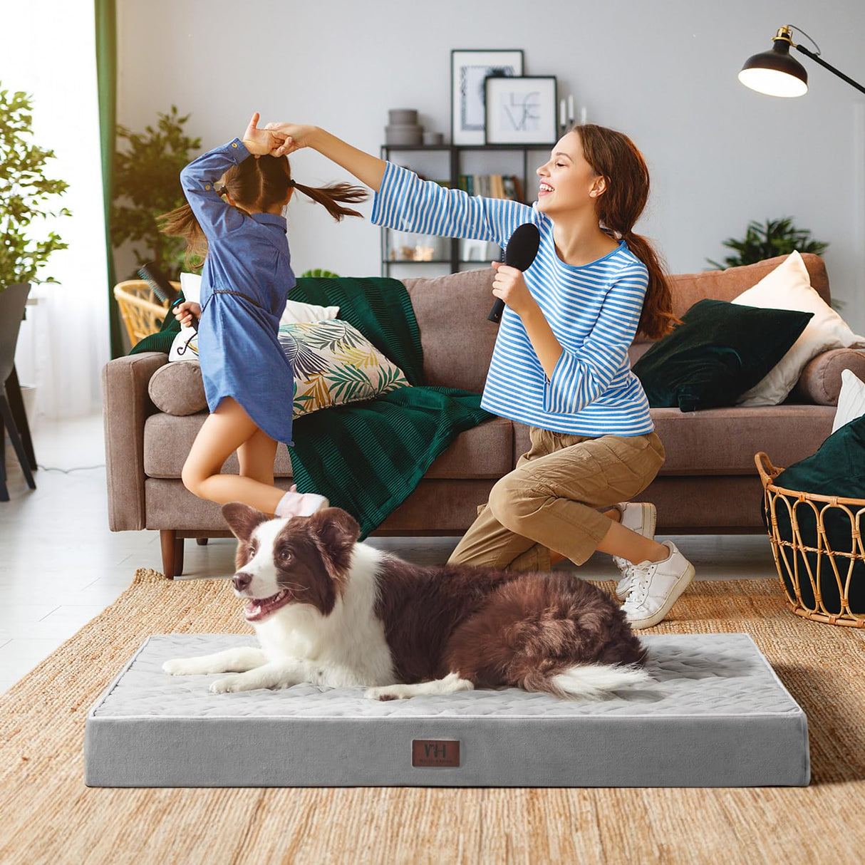 Orthopedic Dog Beds for Large Dogs with Removable Washable Cover