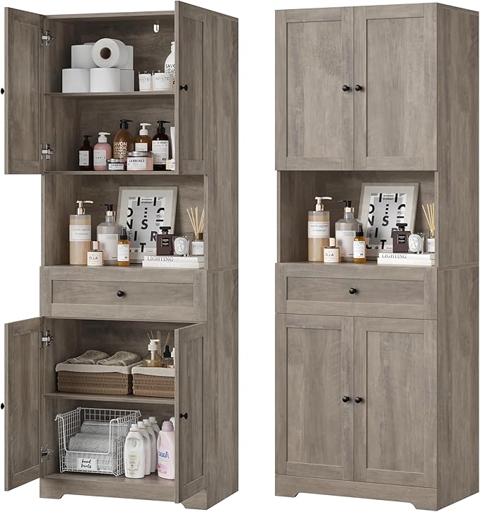 Tall Bathroom Storage Cabinets, Modern Linen Storage Cabinet