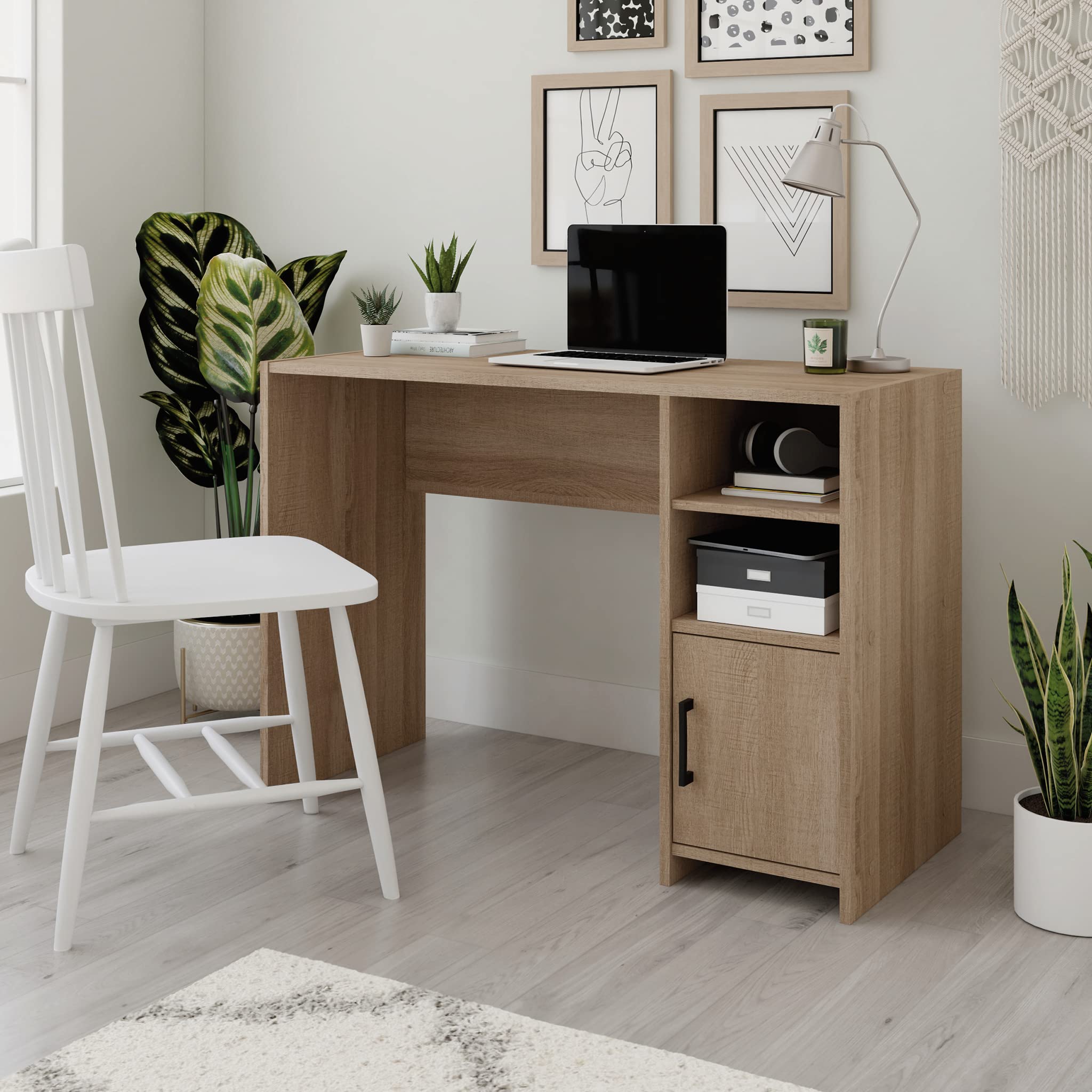 Beginnings Desk, L: 40.39" x W: 17.48" x H: 28.82", Summer Oak Finish
