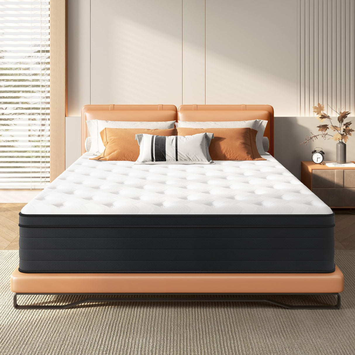 10 inch Hybrid Mattress Queen Size,Medium Firm Mattress with Memory Foam