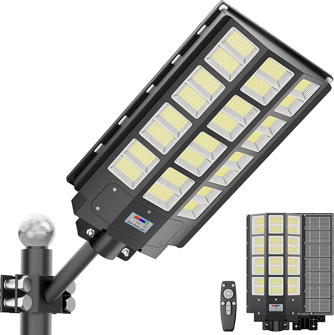 8000W Solar Street Light Outdoor Waterproof, 240000LM Solar Powered Parking