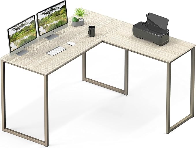 Mission 48 x 48 Inches L-Shape Home Office Computer Desk, White