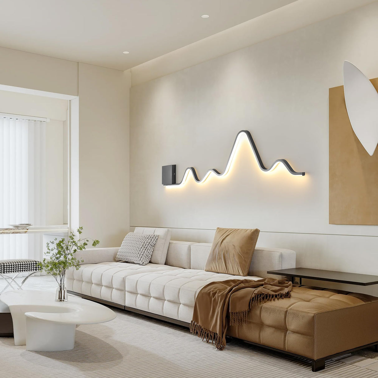 Modern Wall Sconce with Remote Control 43.3inch Dimmable LED Wall Lights Led Wall