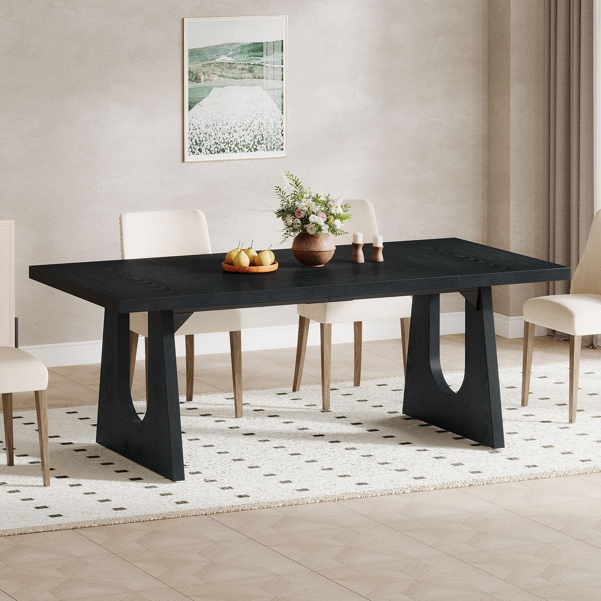 70.9-Inch Dining Table for 6-8 People - Modern Rectangular Kitchen Table