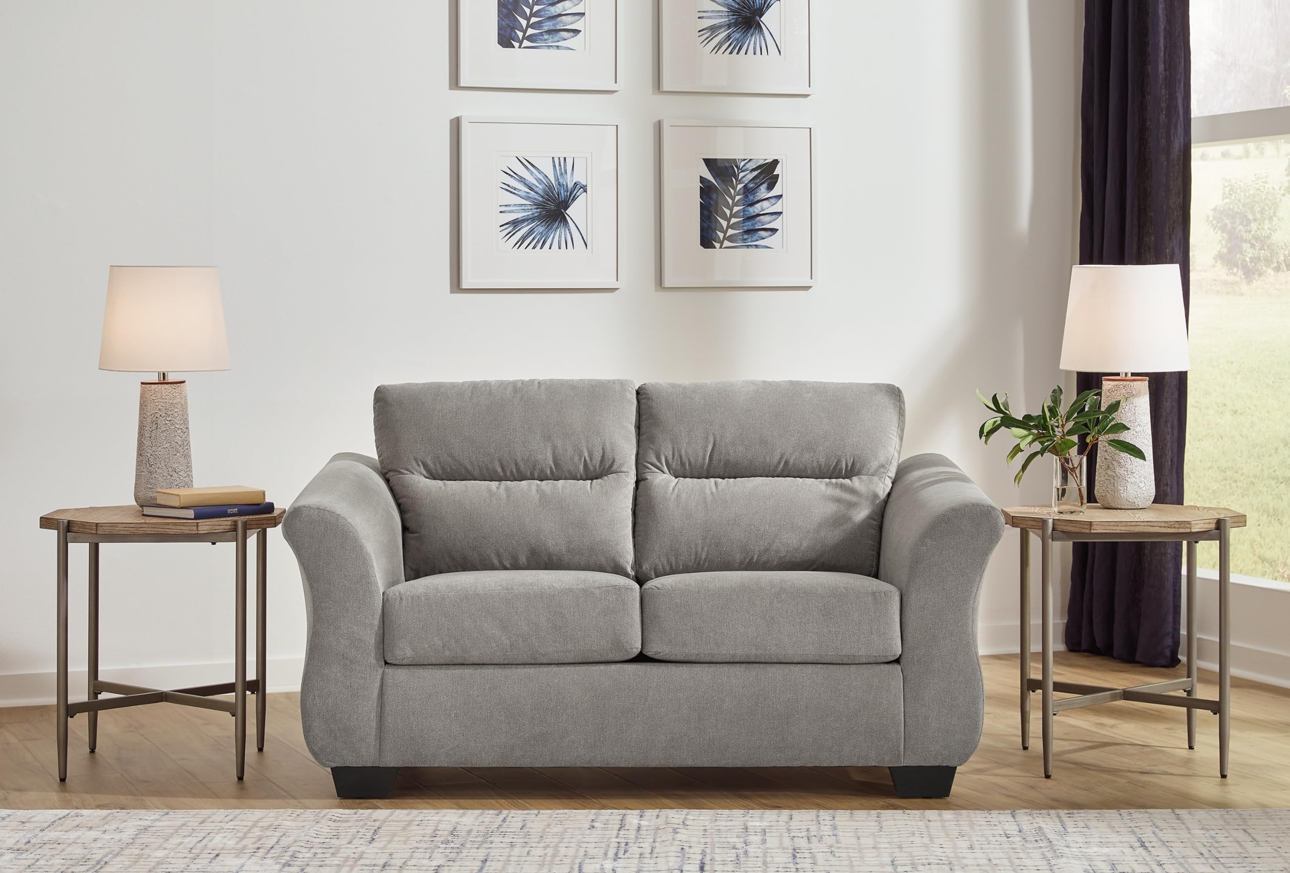 Miravel Casual Loveseat for Living Room, Light Gray