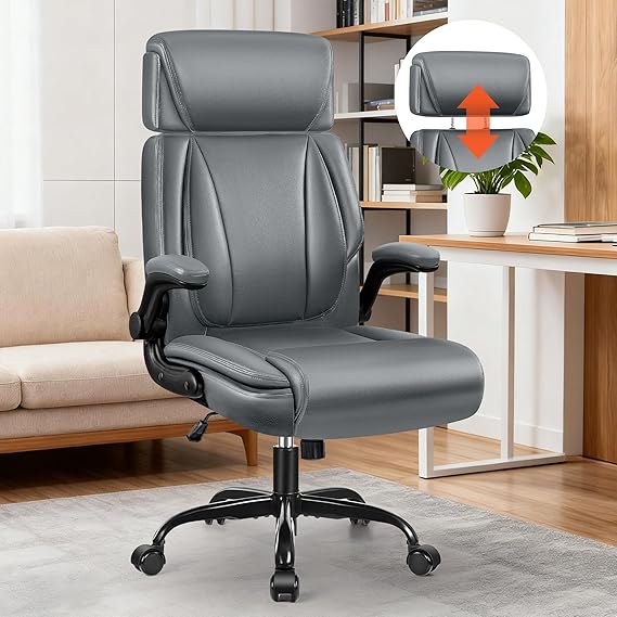 Ergonomic Office Chair with Lumbar Support and Adjustable Headrest