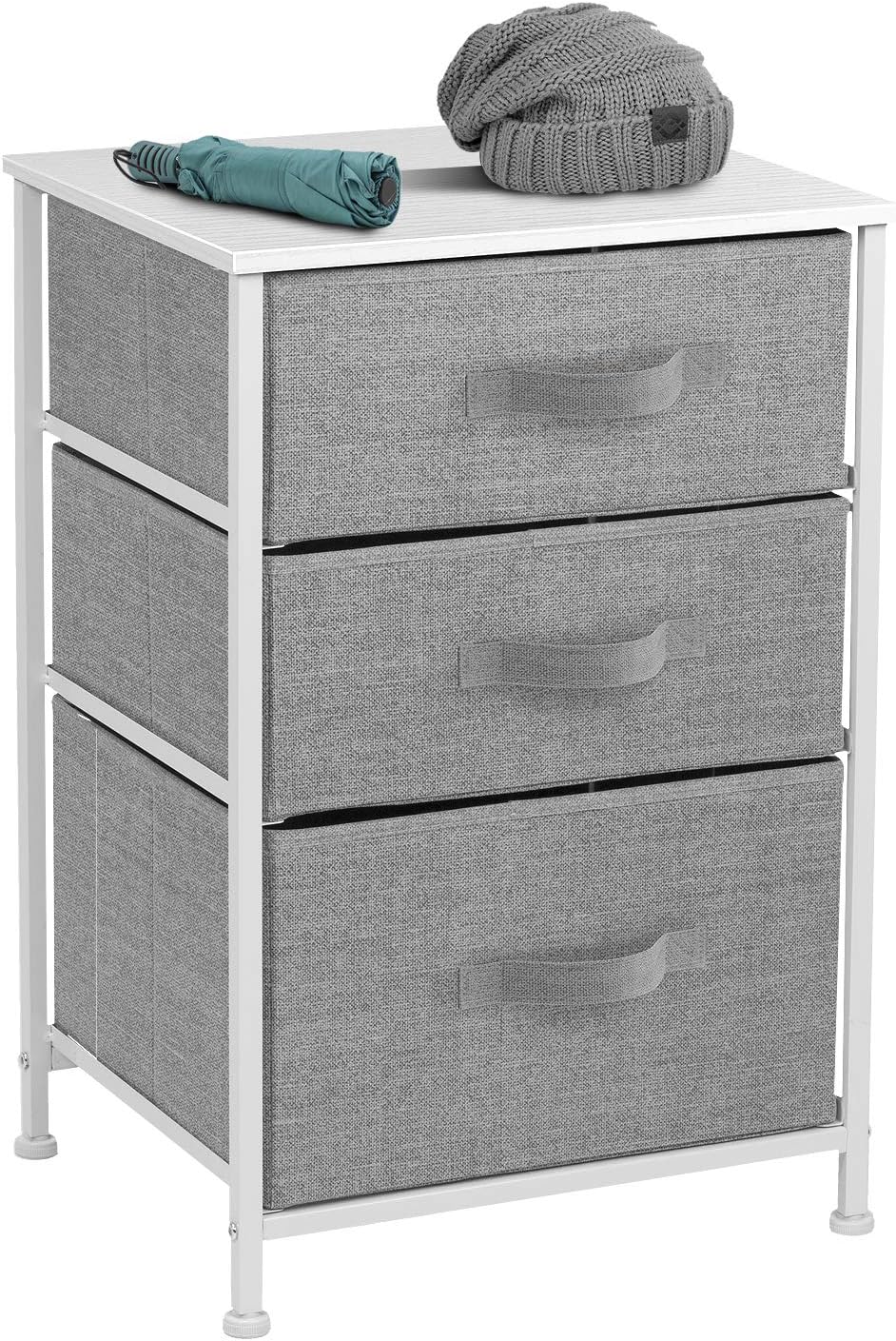 Nightstand with 3 Drawers - Bedside Furniture