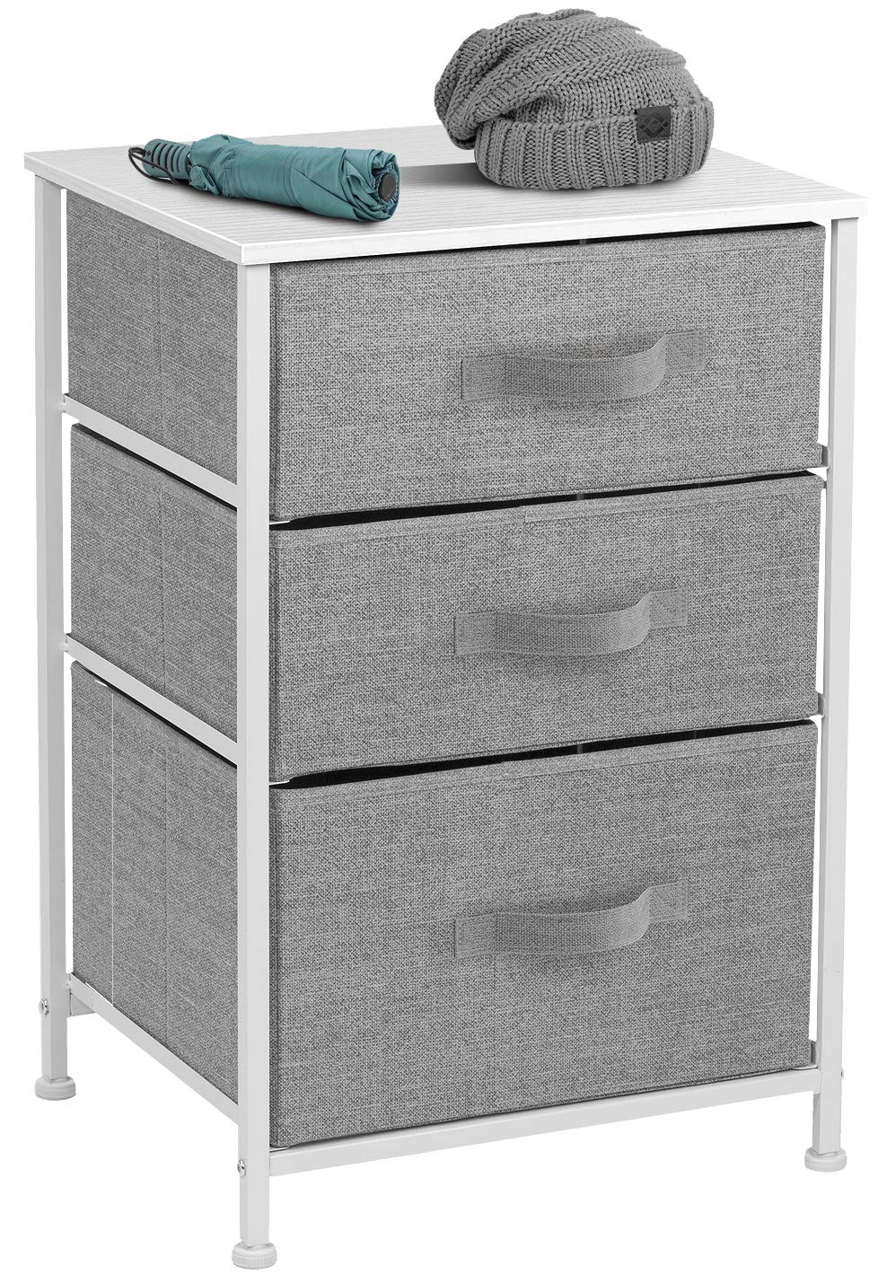 Nightstand with 3 Drawers - Bedside Furniture