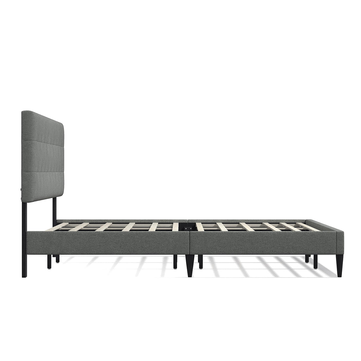 Kaya Upholstered Platform Bed Frame/Buttonless Tufting