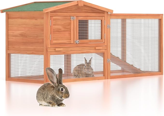 FeatherHaven Wooden Chicken Coop with Nesting Box & Sliding Tray