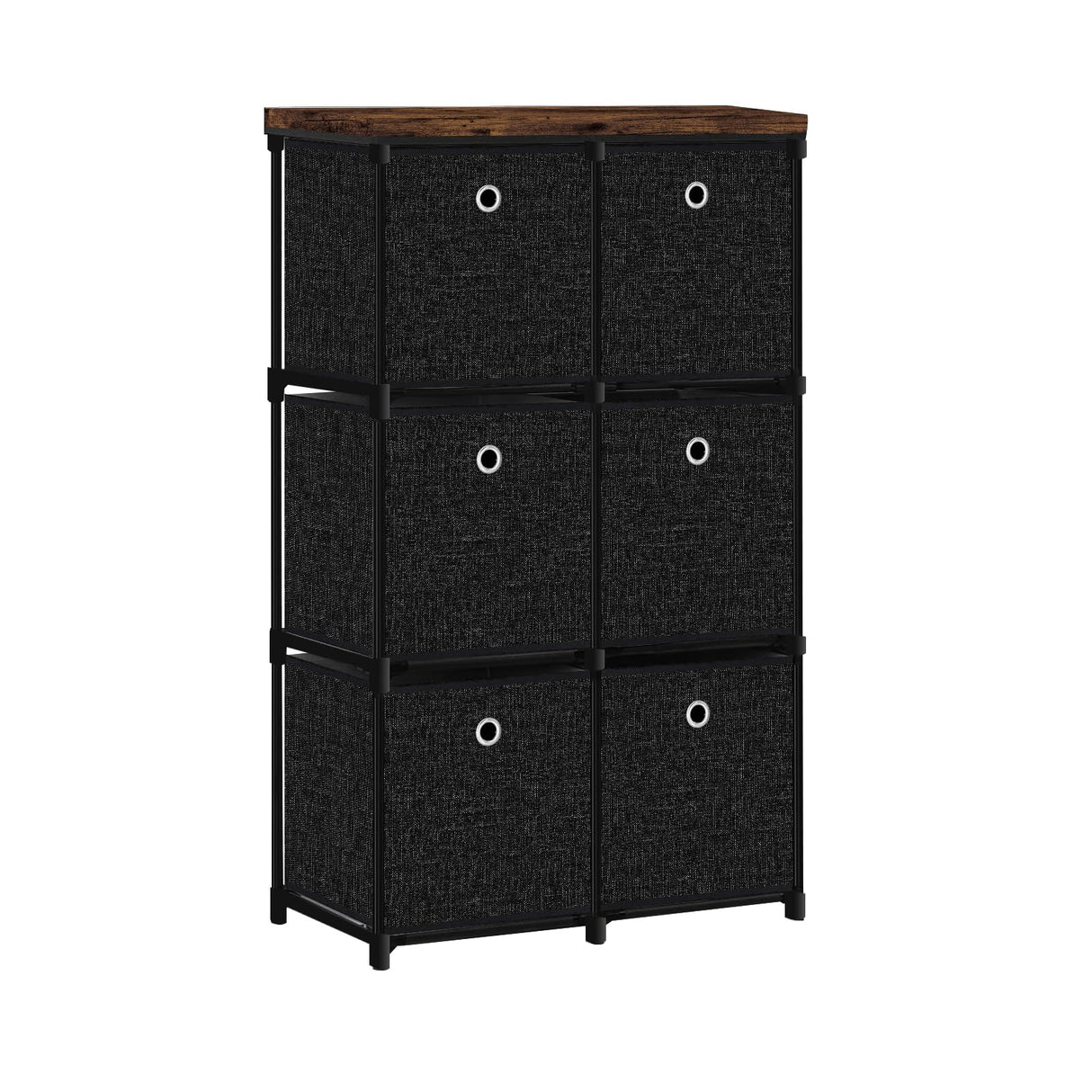 Small Fabric Dresser with 6 Drawers, Tall Cube Organizer for Closet, Storage Drawer Unit