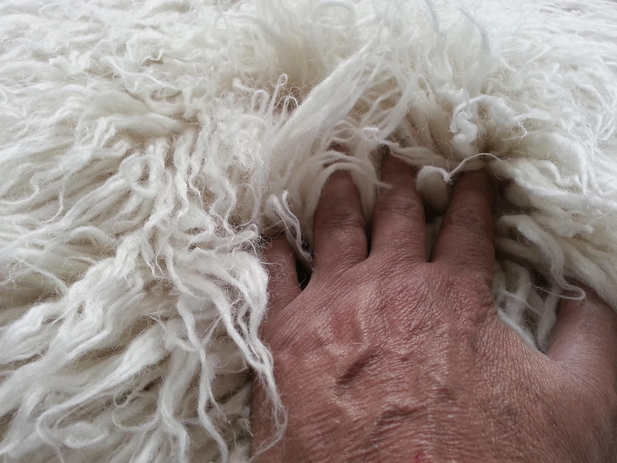 4x6 Flokati Shag Rug - 4 Inch Organic Wool Pile