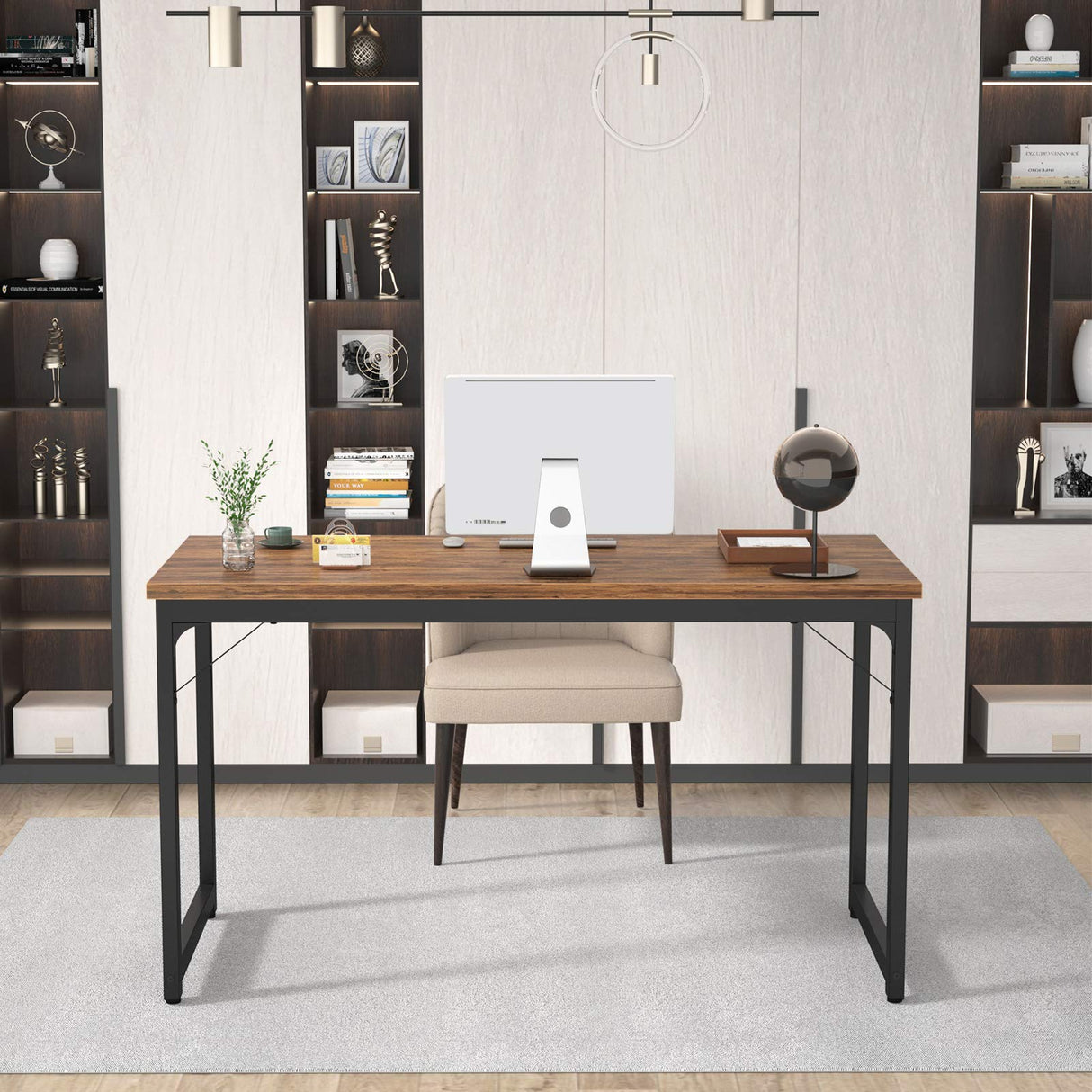 47 Inch Computer Desk Sturdy Office Desks 47” Modern PC Laptop Notebook Study