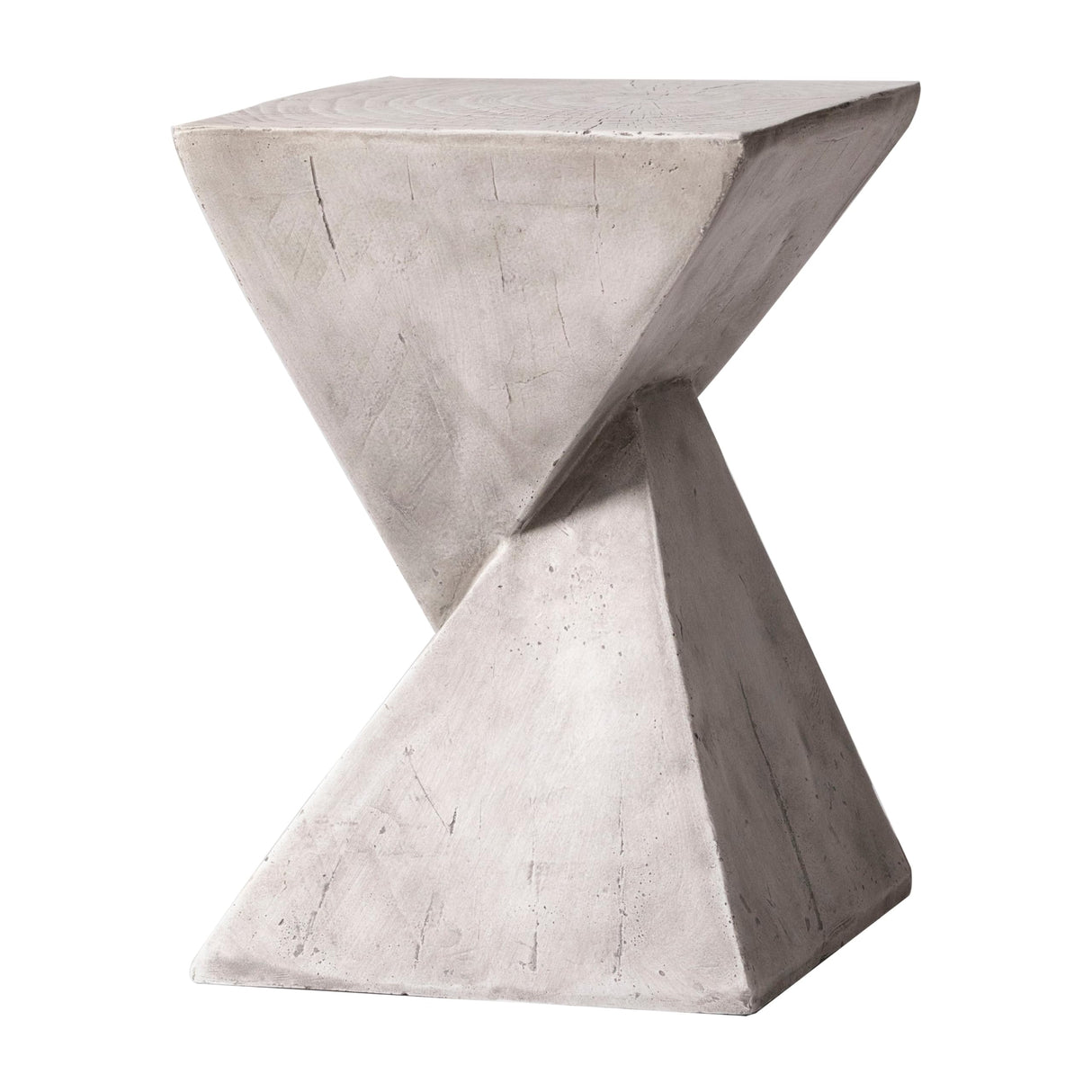 Modern Side Table Square Fiberstone Accent End Stool for Home