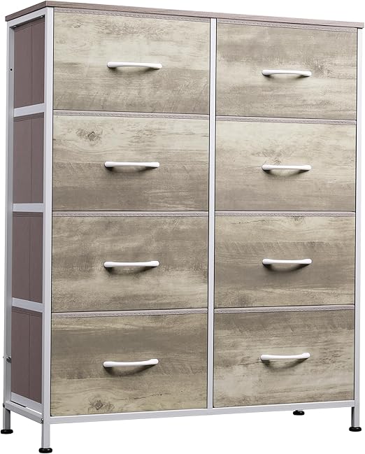 Fabric Dresser for Bedroom, Tall Dresser with 8 Drawers