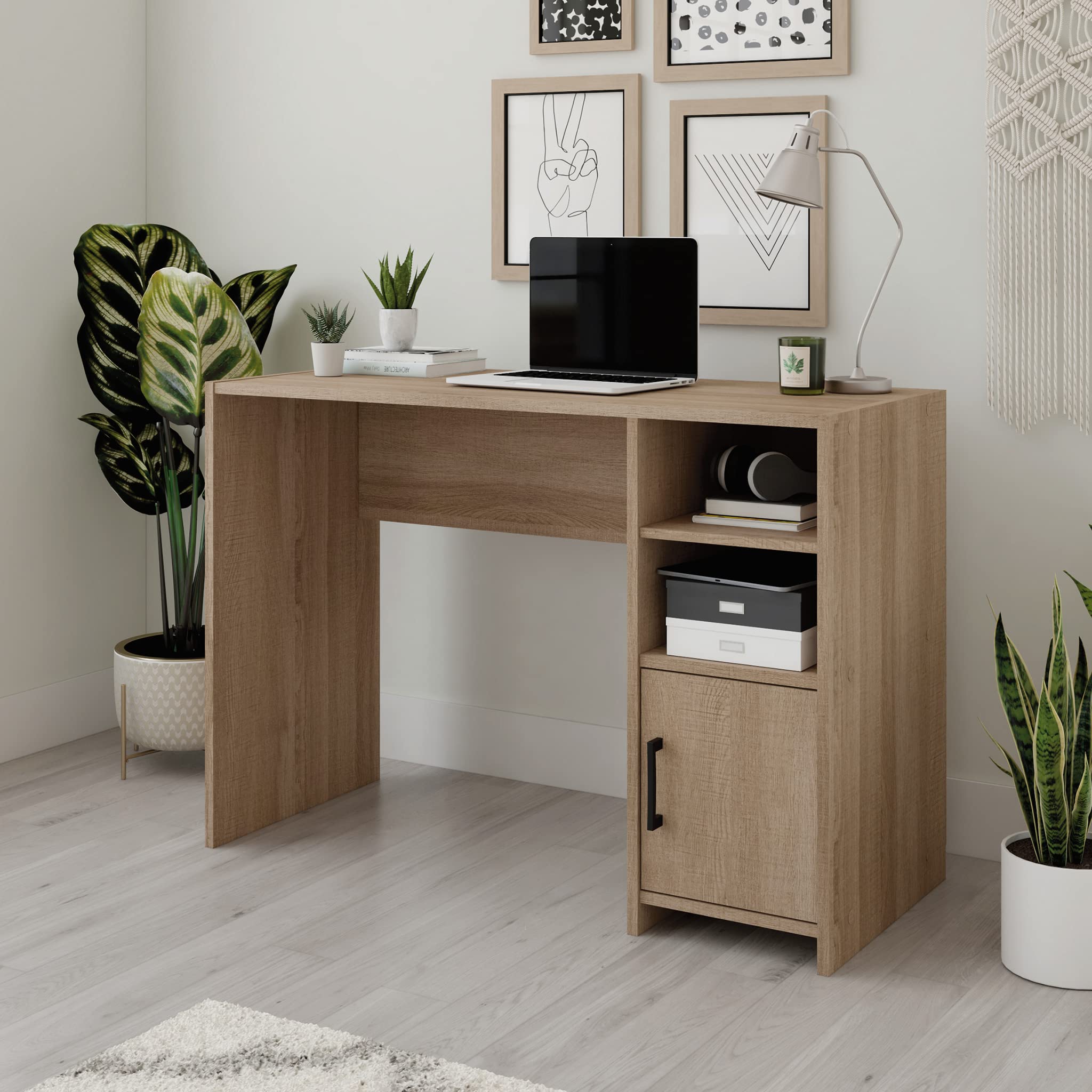 Beginnings Desk, L: 40.39" x W: 17.48" x H: 28.82", Summer Oak Finish