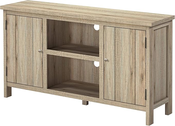 TV1817 Modern Wood Stand with Cabinet Doors for TV's up to 60" Living Room