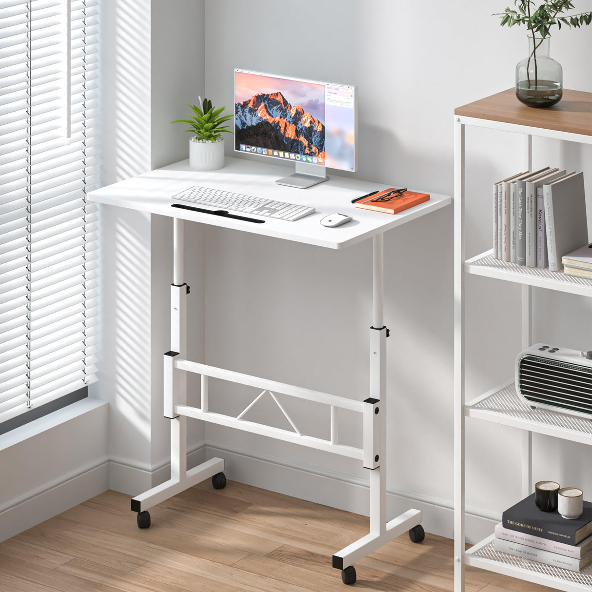 Standing Desk, 47 x 24 Inches Electric Height Adjustable Desk with 3 AC Outlets & 2 USB