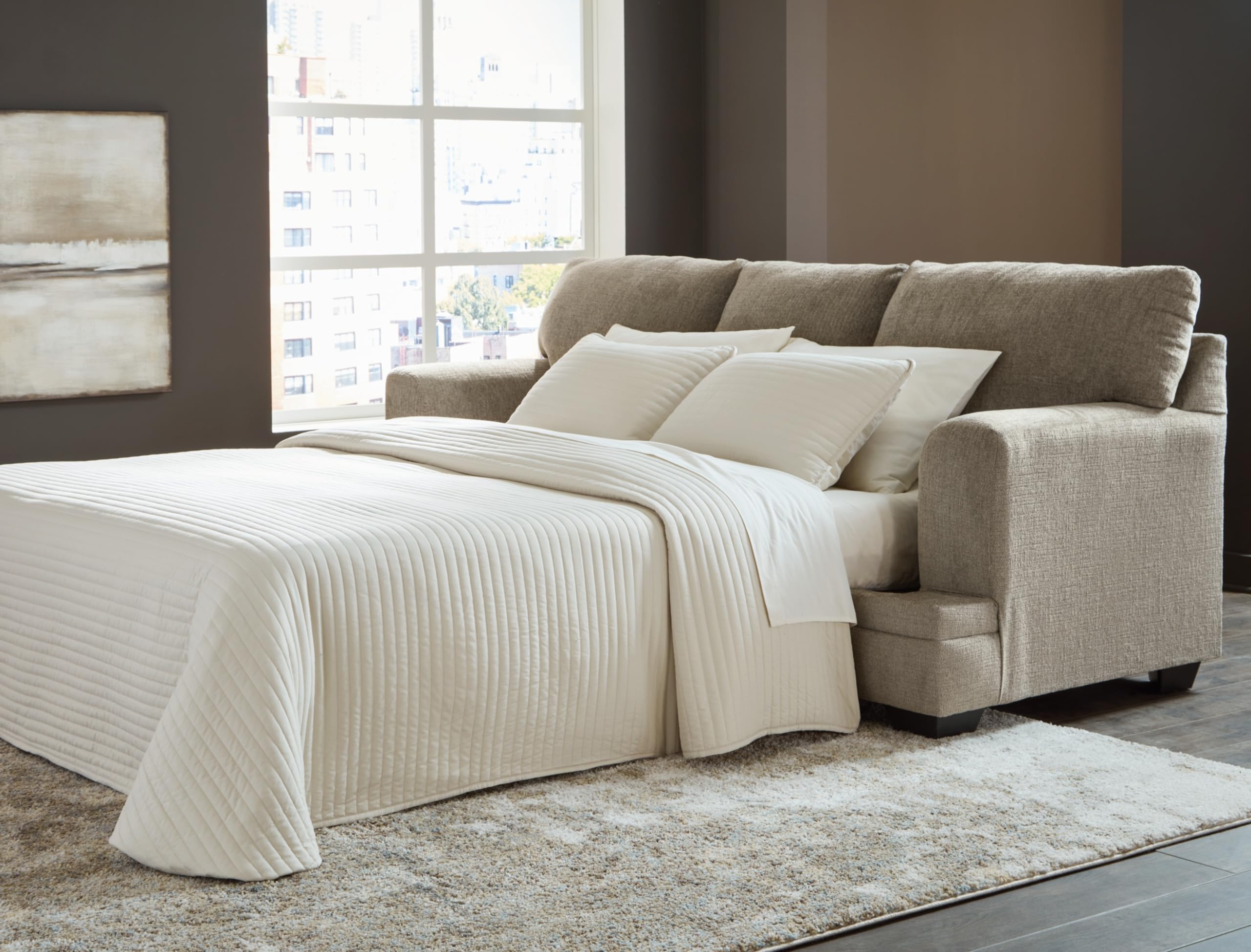 Stonemeade Contemporary Sofa Sleeper with Folding Gel Memory Foam Mattress
