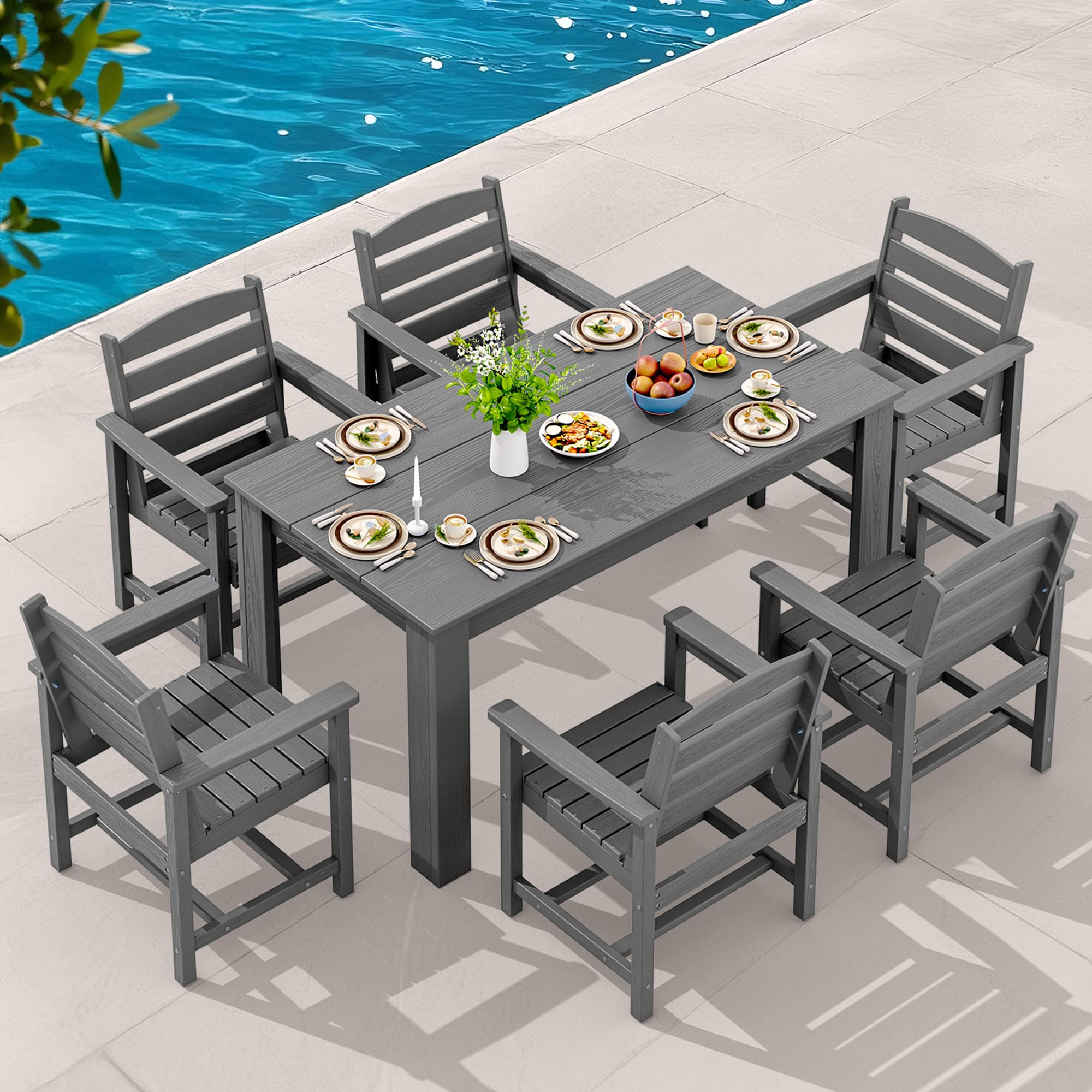 Patio Dining Set for 6, Outdoor Dining Sets for 6 Person