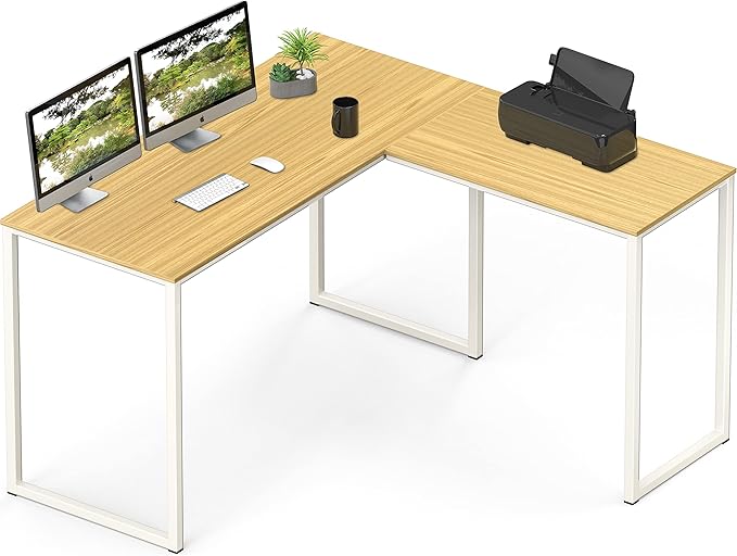 Mission 48 x 48 Inches L-Shape Home Office Computer Desk, White