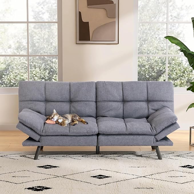 Sleeper Couch,Loveseat Bed,Memory Foam Futon Sofa Sofabed