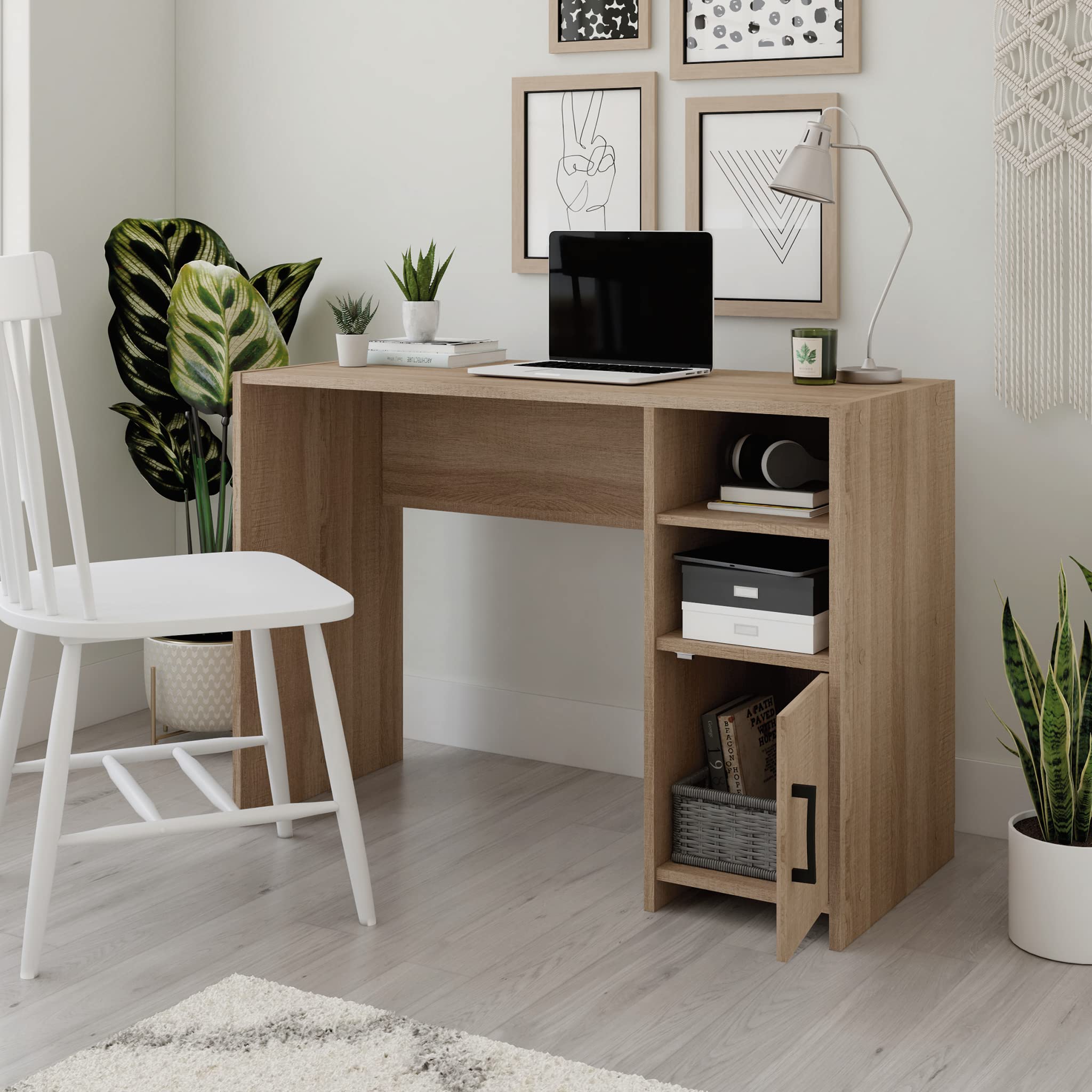 Beginnings Desk, L: 40.39" x W: 17.48" x H: 28.82", Summer Oak Finish