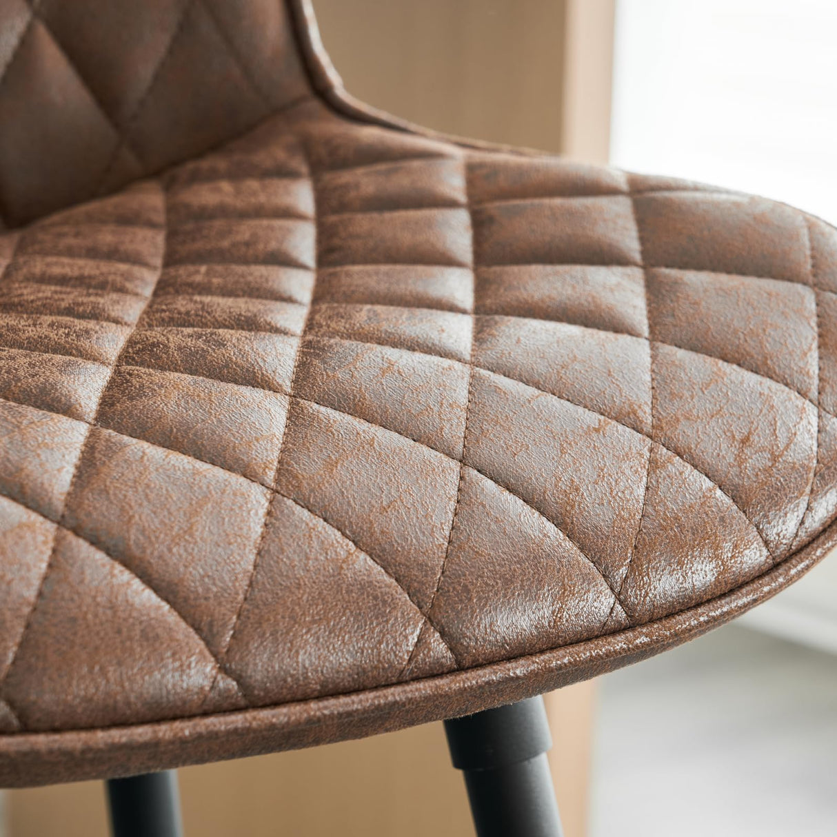 26” Bar Stools Set of 2, 360° Swivel Counter Bar Stool with Back, Mid-Century Modern