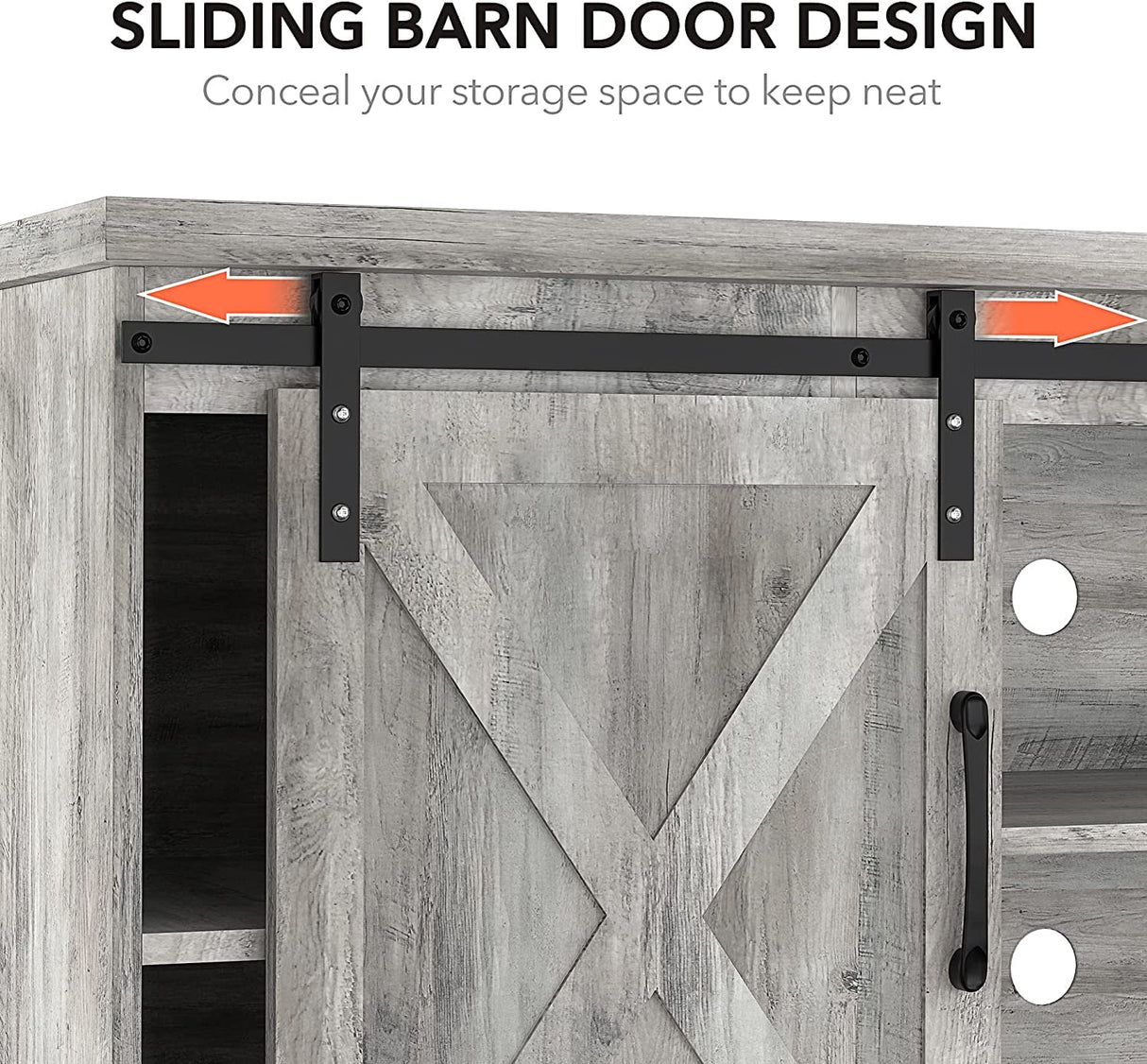 TV Stand for 65 Inch TV, Entertainment Center TV Media Console Table, Tall TV Stand with Storage,