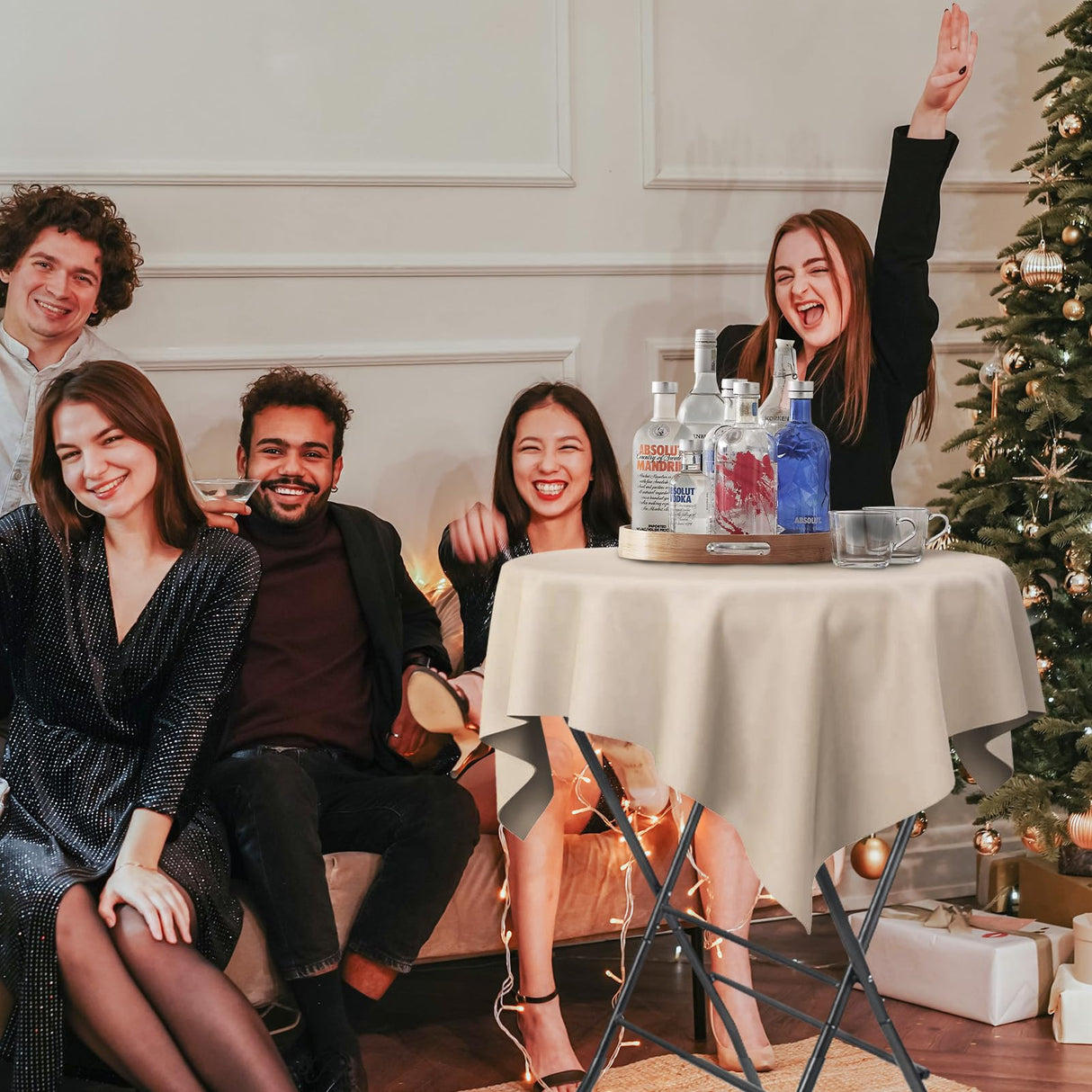 Cocktail Table 28in Hightop Table Round Folding Portable Bistro