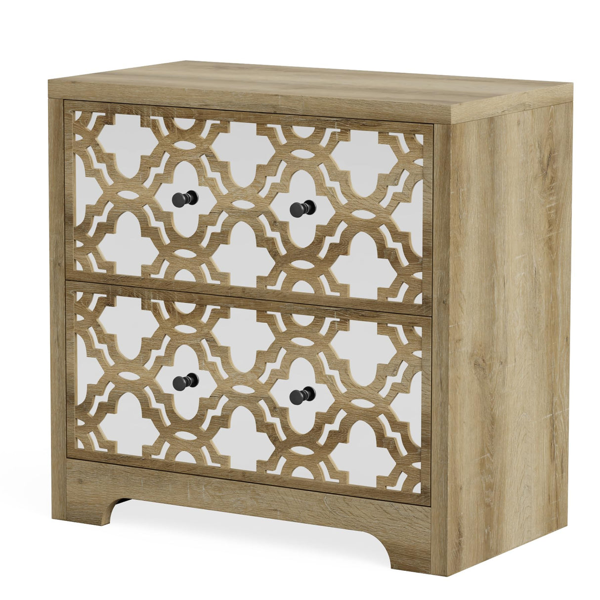 Rustic-Modern File Cabinet for Home Office, 2-Drawer File Cabinet