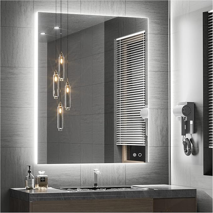 LED Bathroom Mirror, LED Mirror Lighted Bathroom Mirror