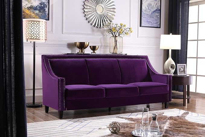 Camren Accent Club Chair Velvet Upholstered Swoop Arm Silver Nailhead Trim Espresso