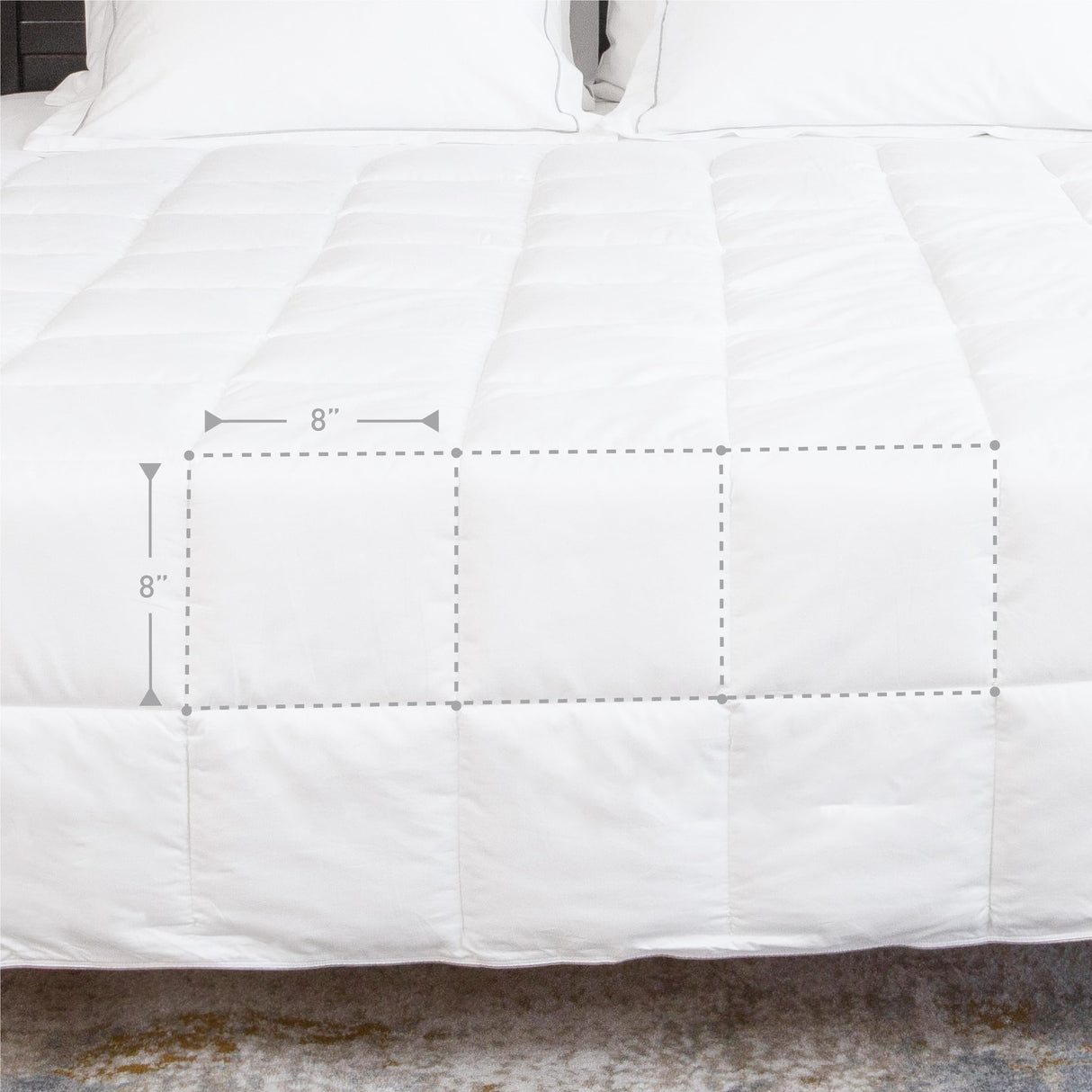 100% Cotton Shell Queen Duvet Insert, White Down Alternative Cotton Comforter