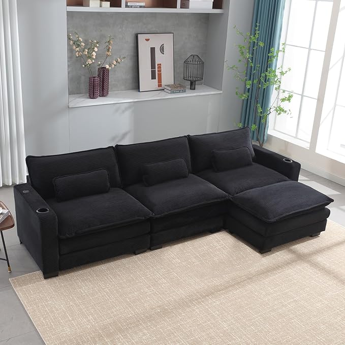 Modern Comfy Modular L-Shaped Sectional Sofa
