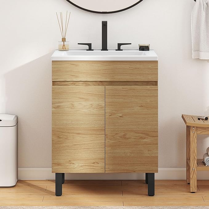 24 Inch Bathroom Vanity with Sink, Bathroom Cabinet Vanity for Small Space