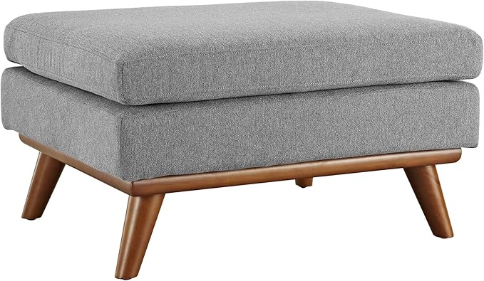 Engage Mid-Century Modern Upholstered Fabric Loveseat in Azure