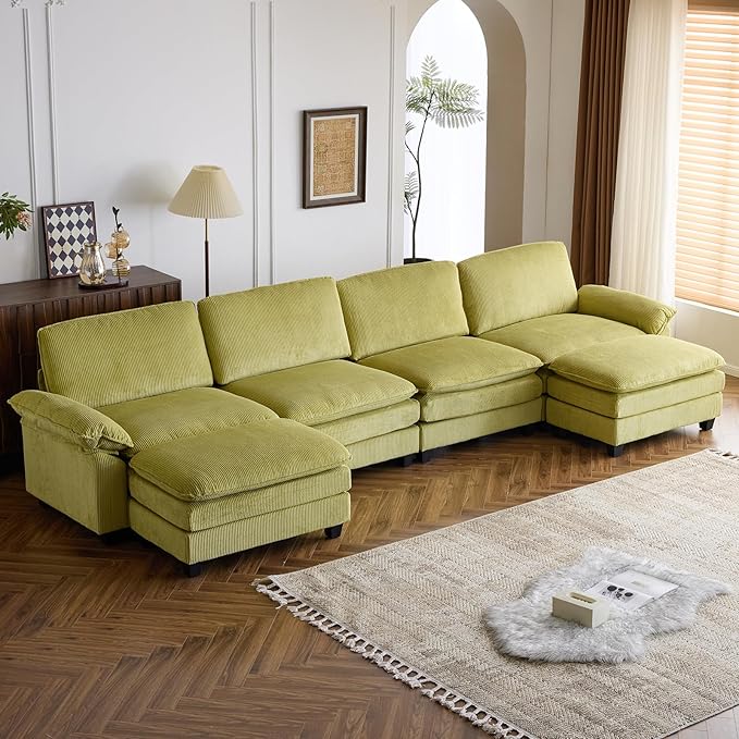 Sofa Modular Deep Seat Sofa Couch with Ottoman