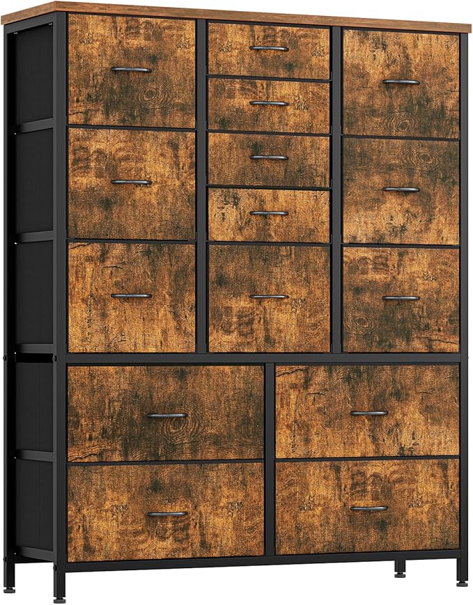 Dresser, Tall Dressers for Bedroom, Large Chests of Drawers, Fabric Storage Dresser