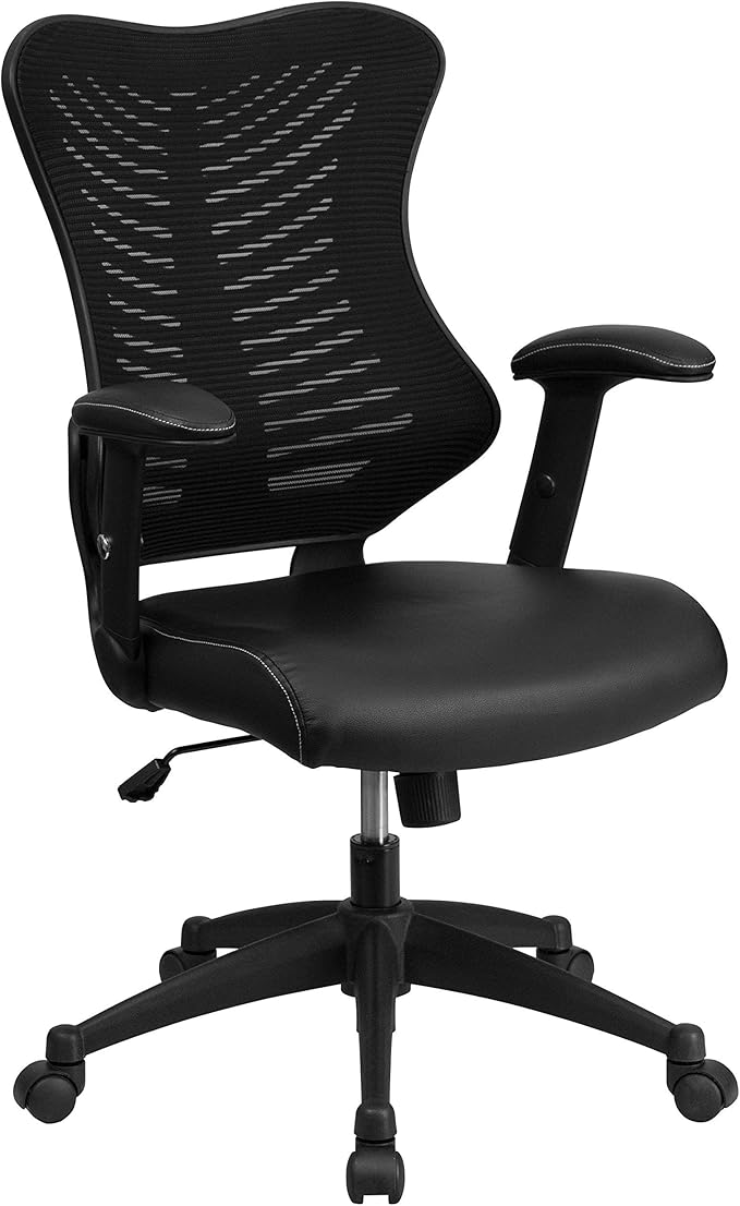 Kale High Back Designer Black Mesh Executive Swivel Ergonomic Office Chair with Adjustable