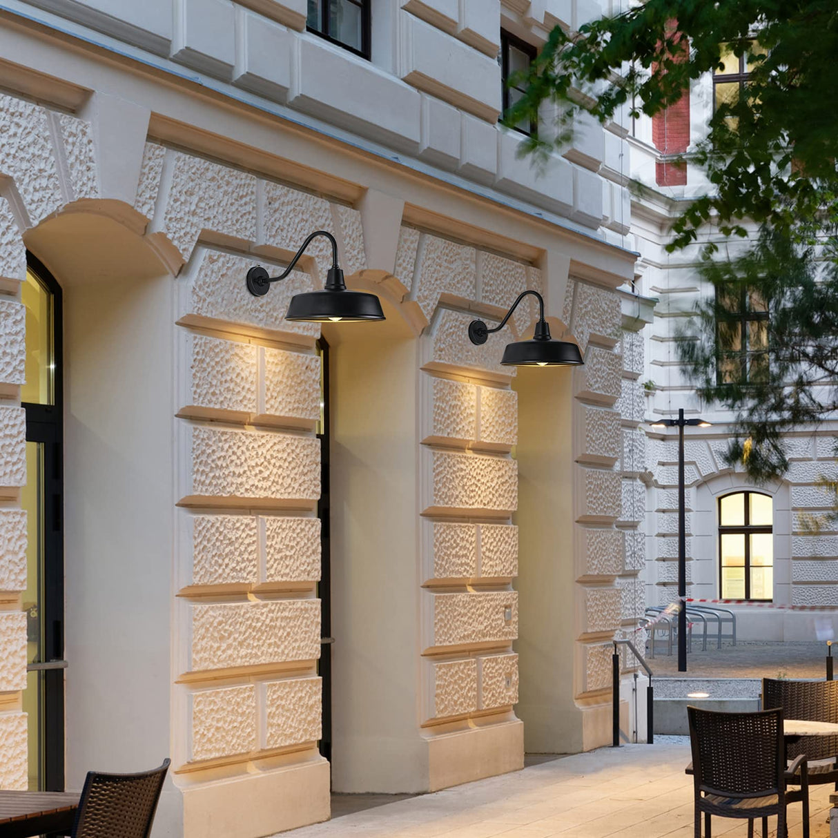 Outdoor Gooseneck Barn Light - Exterior Fixture Sconce Wall Light for Farmhouse