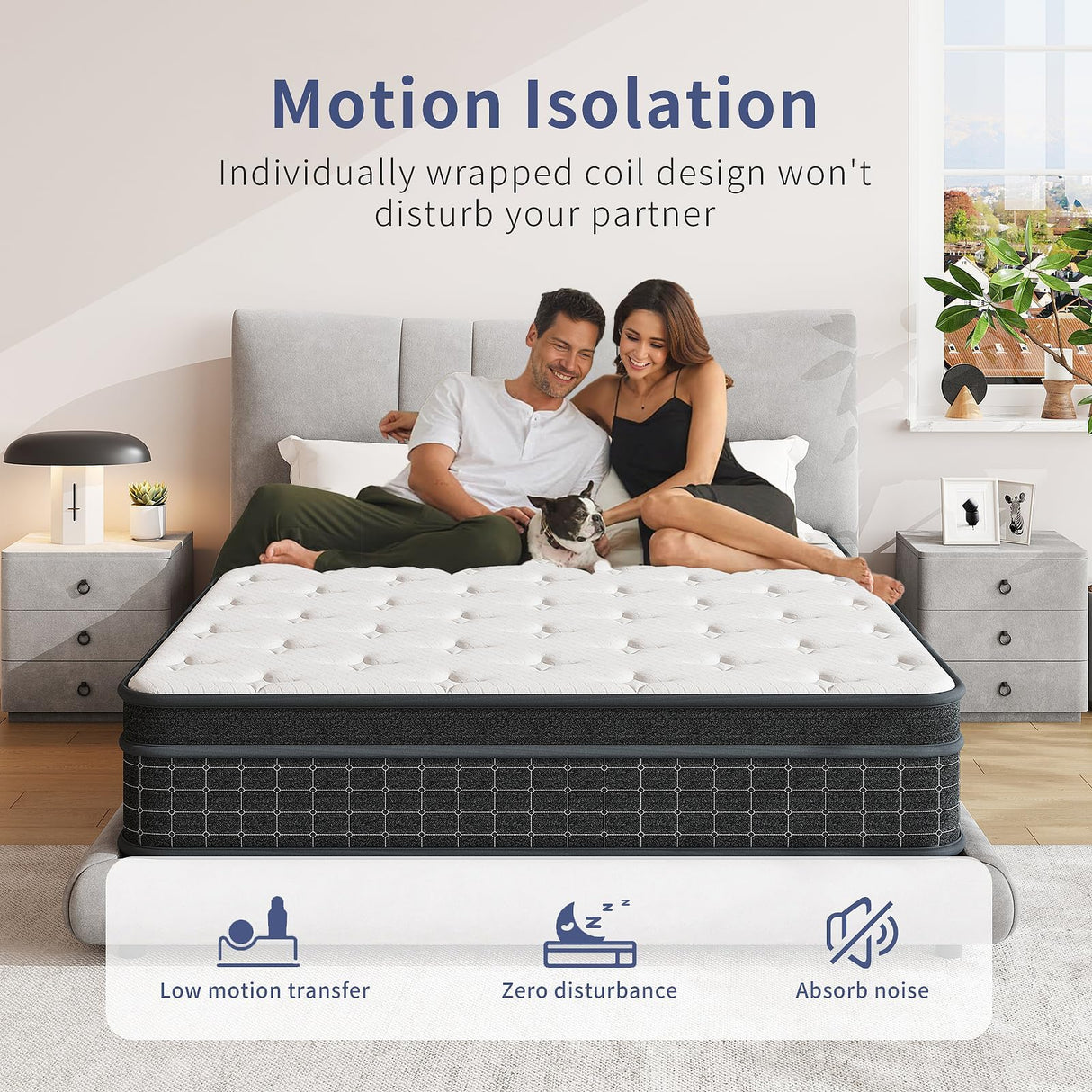 12 Inch King Size Memory Foam Hybrid Mattress with Pocket Springs