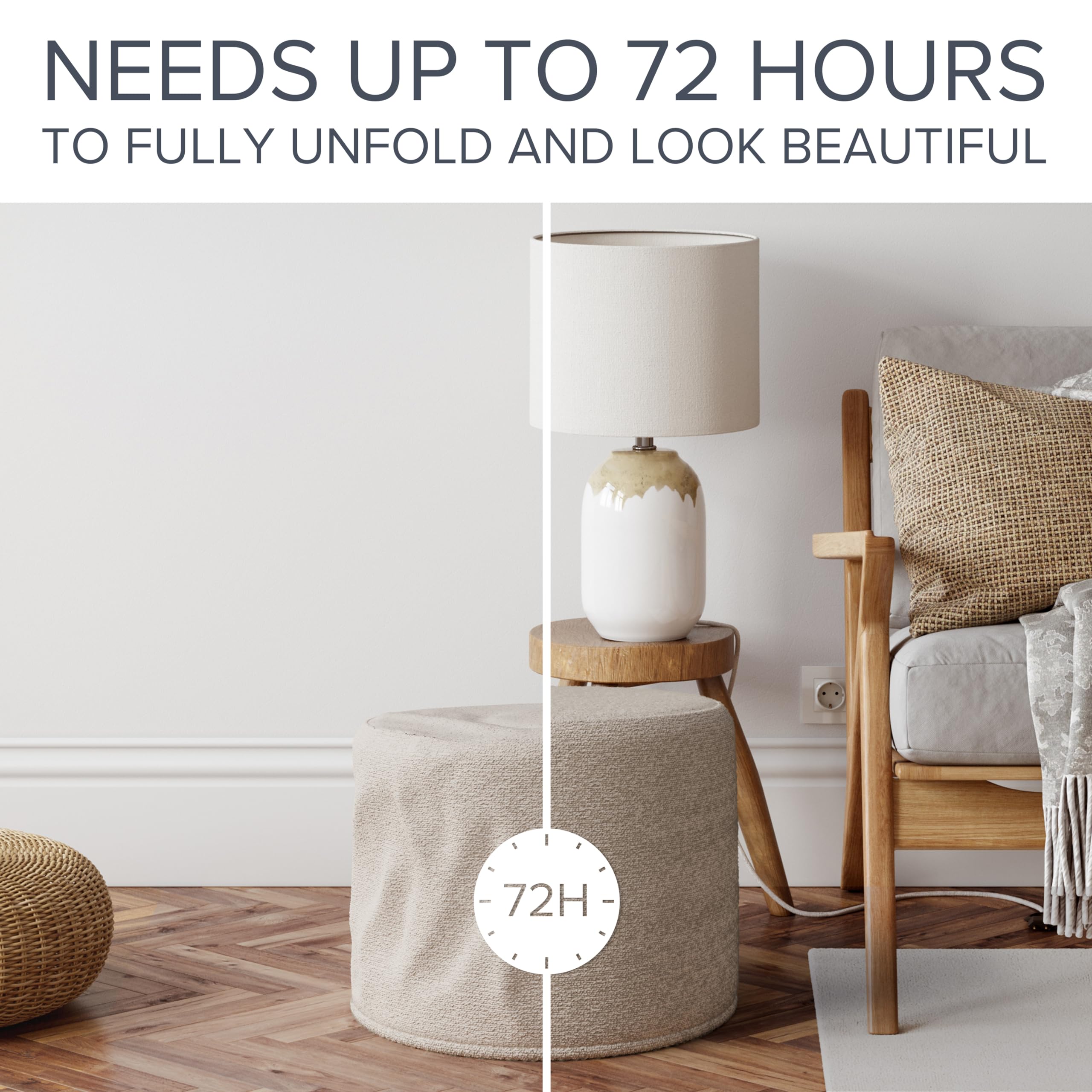 Beautiful Boucle Pouf Ottoman and Foot Rest - Elevate Your Living Room Decor