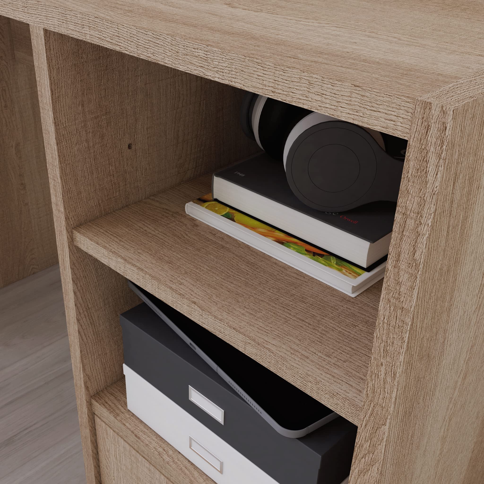 Beginnings Desk, L: 40.39" x W: 17.48" x H: 28.82", Summer Oak Finish