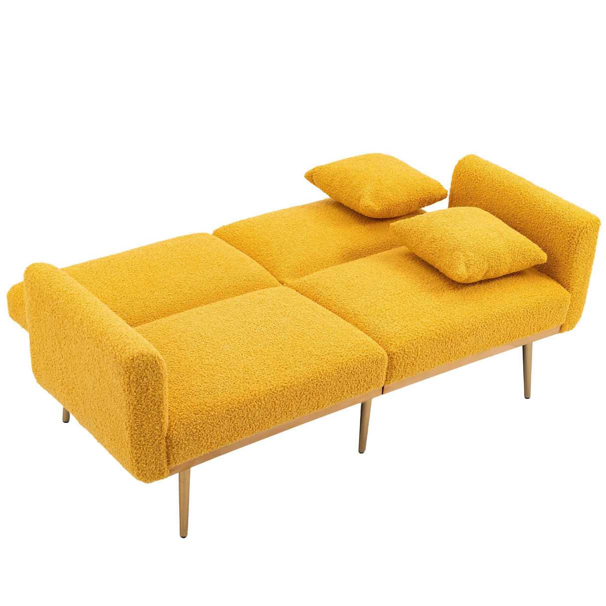 Mid-Century Modern Velvet Loveseat, Petite Accent Sofa Couch