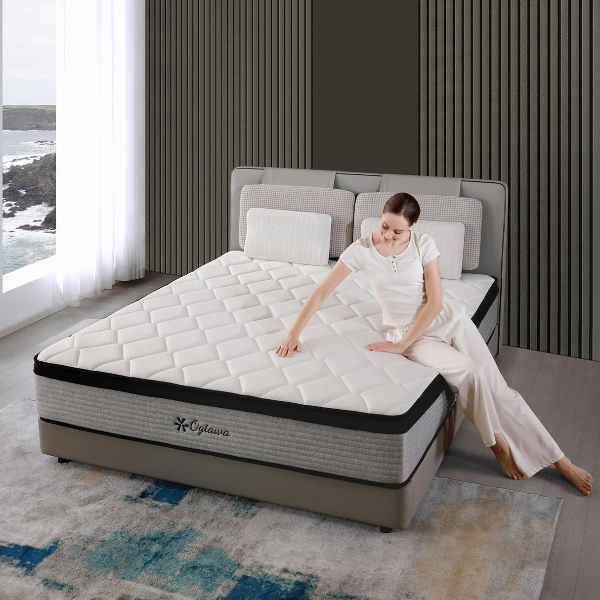 12 Inch Full Size Hybrid Mattresses in a Box Medium Firm Memory Foam and Individual