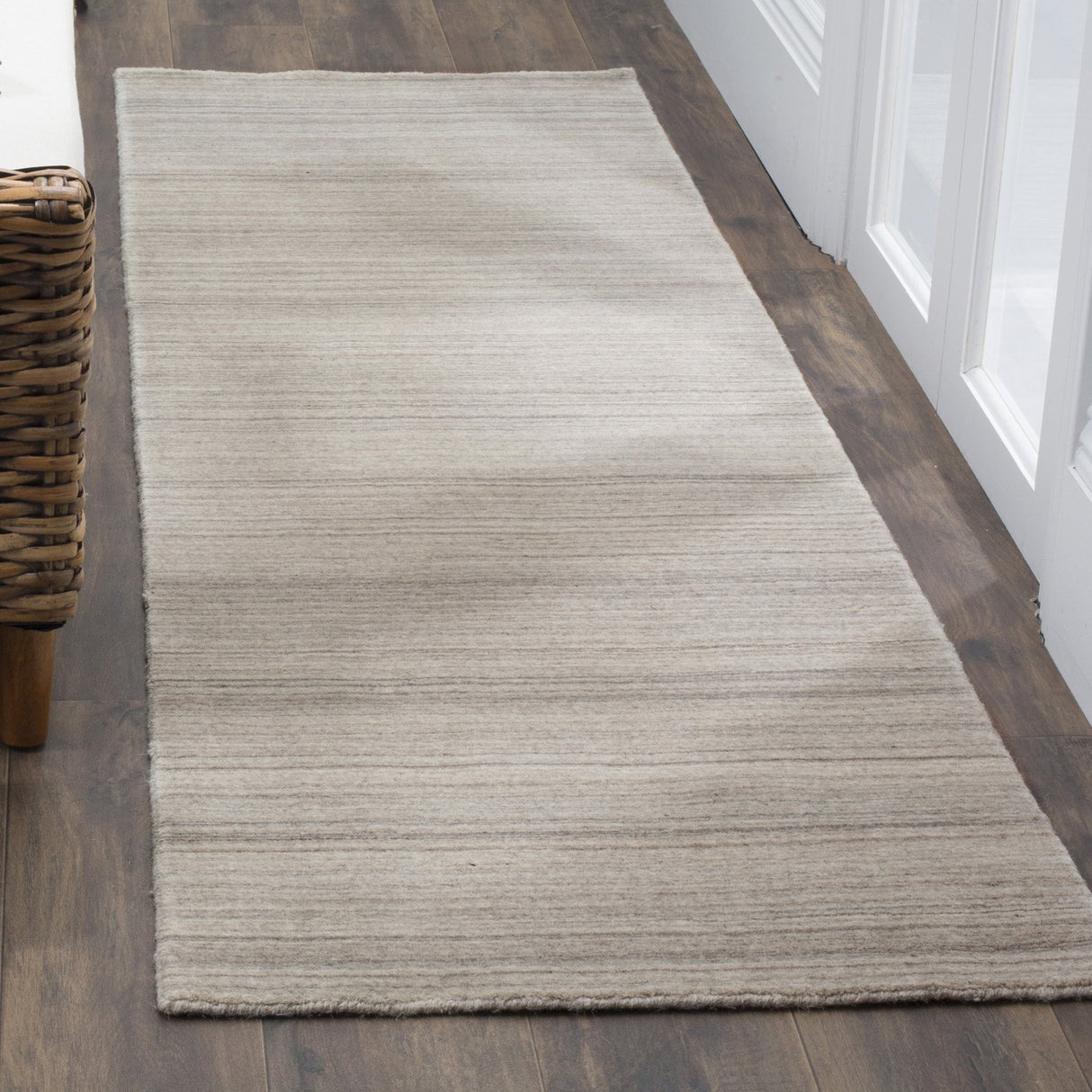 Himalaya Collection 6' Square Taupe HIM820B Handmade Premium Wool Area Rug